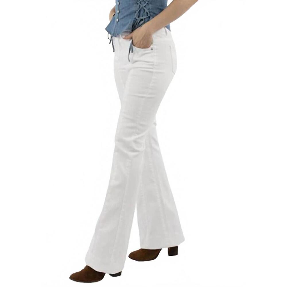 NEW SCULLY strip panel jeans in white
